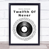 Donny Osmond Twelfth Of Never Vinyl Record Song Lyric Print