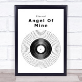 Eternal Angel Of Mine Vinyl Record Song Lyric Print