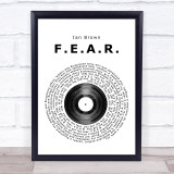 Ian Brown F.E.A.R. Vinyl Record Song Lyric Print