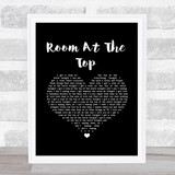 Tom Petty And The Heartbreakers Room At The Top Black Heart Song Lyric Print