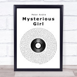 Peter Andre Mysterious Girl Vinyl Record Song Lyric Print