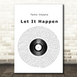 Tame Impala Let It Happen Vinyl Record Song Lyric Print