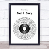 The Who Bell Boy Vinyl Record Song Lyric Print