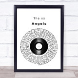 The xx Angels Vinyl Record Song Lyric Print