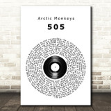 Arctic Monkeys 505 Vinyl Record Song Lyric Print