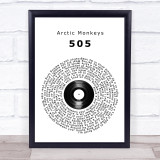 Arctic Monkeys 505 Vinyl Record Song Lyric Print