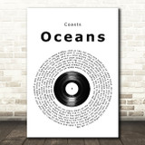 Coasts Oceans Vinyl Record Song Lyric Print