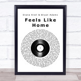 Diana Krall & Bryan Adams Feels Like Home Vinyl Record Song Lyric Print