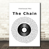 Fleetwood Mac The Chain Vinyl Record Song Lyric Print