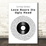 Living Colour Love rears its ugly head Vinyl Record Song Lyric Print