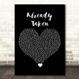 Trey Songz Already Taken Black Heart Song Lyric Print