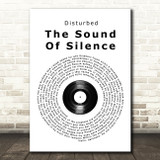 Simon & Garfunkel The Sound Of Silence Vinyl Record Song Lyric Print