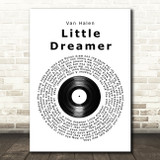 Van Halen Little Dreamer Vinyl Record Song Lyric Print