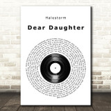 Halestorm Dear Daughter Vinyl Record Song Lyric Quote Print