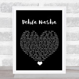 Udit Narayan , Sadhana Sargam Pehla Nasha Black Heart Song Lyric Print