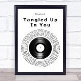 Staind Tangled Up In You Vinyl Record Song Lyric Quote Print