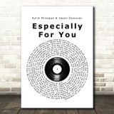 Kylie Minogue & Jason Donovan Especially For You Vinyl Record Song Lyric Print
