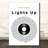 Harry Styles Lights Up Vinyl Record Song Lyric Music Art Print