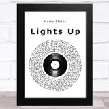 Harry Styles Lights Up Vinyl Record Song Lyric Music Art Print