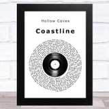 Hollow Coves Coastline Vinyl Record Song Lyric Music Art Print