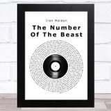 Iron Maiden The Number Of The Beast Vinyl Record Song Lyric Music Art Print
