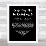 Vicki Brown Look For Me In Rainbows Black Heart Song Lyric Print
