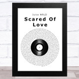 Juice WRLD Scared Of Love Vinyl Record Song Lyric Music Art Print