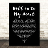 W.A.S.P. Hold on to My Heart Black Heart Song Lyric Print