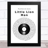 Mumford & Sons Little Lion Man Vinyl Record Song Lyric Music Art Print