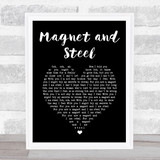 Walter Egan Magnet and Steel Black Heart Song Lyric Print
