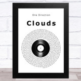 One Direction Clouds Vinyl Record Song Lyric Music Art Print