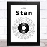 6LACK Stan Vinyl Record Song Lyric Music Art Print