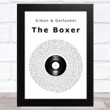 Simon & Garfunkel The Boxer Vinyl Record Song Lyric Music Art Print