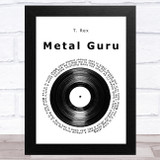 T. Rex Metal Guru Vinyl Record Song Lyric Music Art Print