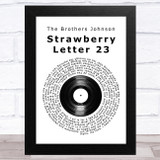 The Brothers Johnson Strawberry Letter 23 Vinyl Record Song Lyric Music Art Print
