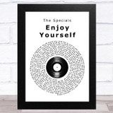 The Specials Enjoy Yourself Vinyl Record Song Lyric Music Art Print