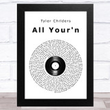 Tyler Childers All Your'n Vinyl Record Song Lyric Music Art Print