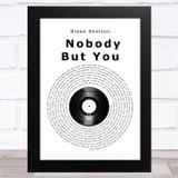 Blake Shelton Nobody But You Vinyl Record Song Lyric Music Art Print