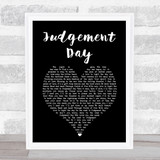 Whitesnake Judgement Day Black Heart Song Lyric Print