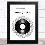 Fleetwood Mac Songbird Vinyl Record Song Lyric Music Art Print
