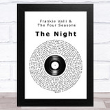 Frankie Valli & The Four Seasons The Night Vinyl Record Song Lyric Music Art Print