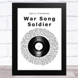 Gerry Cinnamon War Song Soldier Vinyl Record Song Lyric Music Art Print