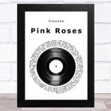 Glassjaw Pink Roses Vinyl Record Song Lyric Music Art Print