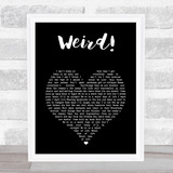 YUNGBLUD Weird! Black Heart Song Lyric Print