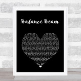 Blue October Balance Beam Black Heart Song Lyric Print