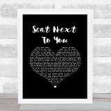 Bon Jovi Seat Next To You Black Heart Song Lyric Print