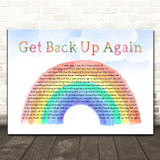 Anna Kendrick Get Back Up Again Watercolour Rainbow & Clouds Song Lyric Music Art Print