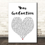 Modern Baseball Your Graduation White Heart Song Lyric Print
