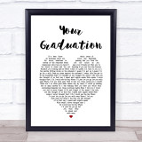 Modern Baseball Your Graduation White Heart Song Lyric Print
