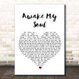 Mumford & Sons Awake My Soul White Heart Song Lyric Print